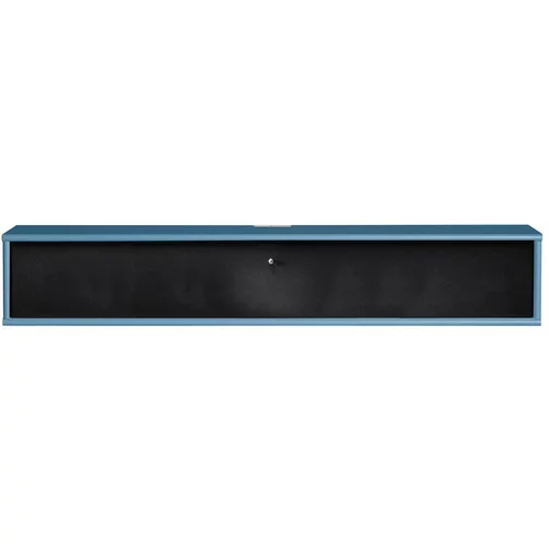 Hammel Furniture Črna/modra TV omarica 133x22 cm Mistral –