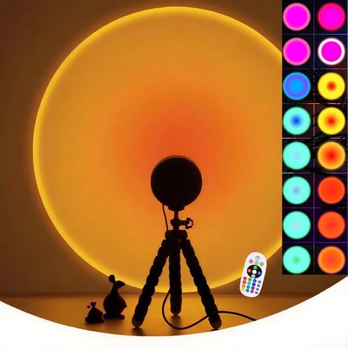 CORATED Sunset LED projektor z RGB ambientno svetilko s stojalom Slike