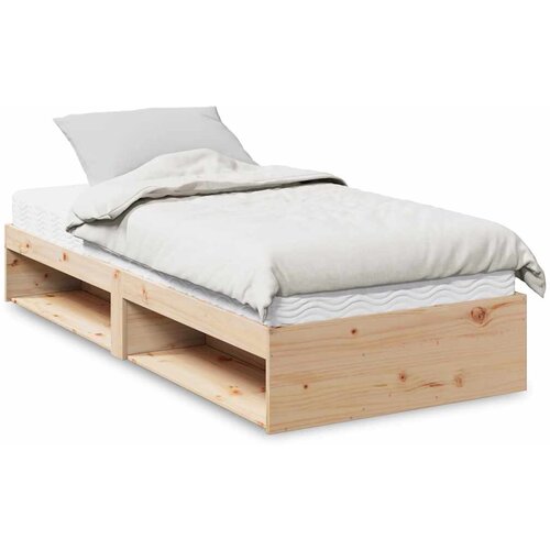 vidaXL Dnevni krevet s madracem 90 x 190 cm od masivne borovine Cene
