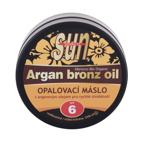 Vivaco Sun Argan Bronz Oil Suntan Butter SPF6 vodoodporno maslo za za&scaron;čito pred soncem z arganovim oljem za hitro porjavelost 200 ml Cene