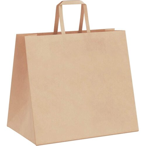  Papirnate vrećice 250 kom s ručkama smeđe 32x22x28 cm Slike