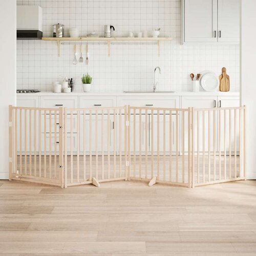 vidaXL Ograda za pse z vrati zložljiva 4 paneli 320 cm trden les jelke Cene