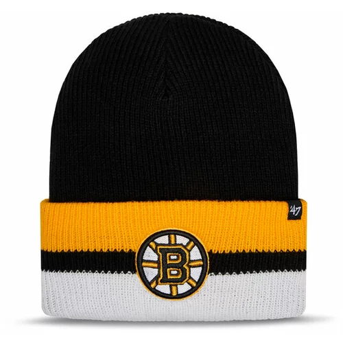 47 Brand Kapa NHL Boston Bruins Split Cuff '47 H-SPLCC01ACE-BK Črna