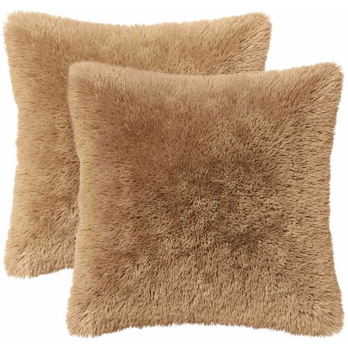  Presvlaka za jastuk 2 pcs HEERLEN Sivosmeđa 45 x 45 cm PV flis Cene