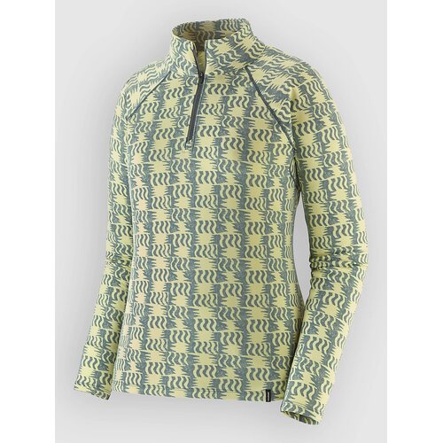 Patagonia Cap Mw Zip Neck Base Layer Top sun quilt / blue sage Slike