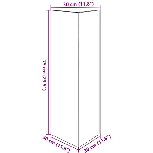 VidaXL Vrtna sadilica trokutasta 30x26x75 cm od nehrđajućeg čelika Slike