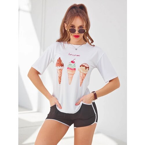 Resti Women's sports set with a t-shirt and shorts Ice Cream Cene