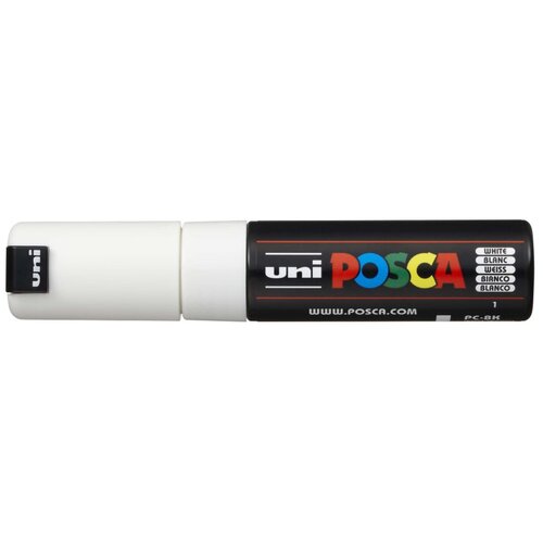 POSCA Uni flomaster; konica 8 mm prirezana; bel, (21290532) Cene