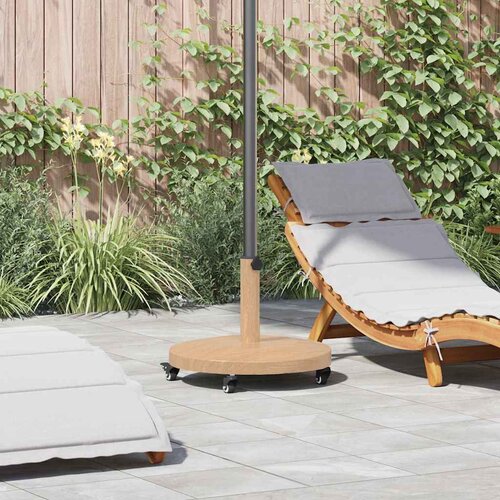 VidaXL Osnove za vanjske suncobrane Svijetlo drvo 48 x 48 x 32.5 cm Slike