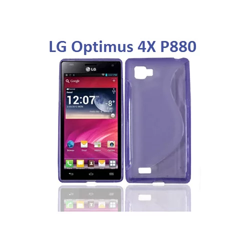  Gumijasti / gel etui S-Line za LG Optimus 4X HD P880 - vijolični