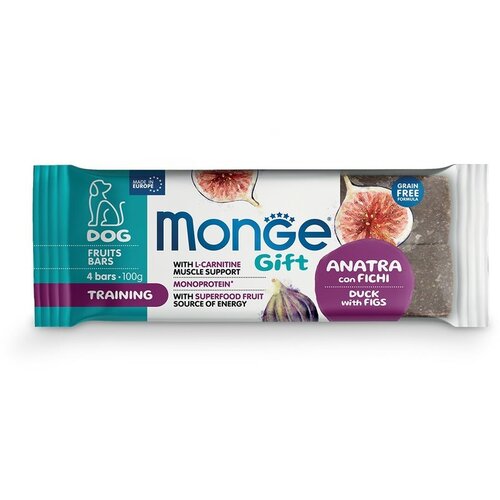 Monge Fruits bar Training Poslastica za pse, Pačetina sa smokvama, 100g Cene
