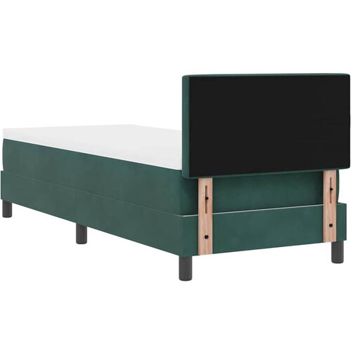  LED Box Spring Krevet s madracem Tamnozelena 80 x 200 cm Bar&amp;scaron;un Slike