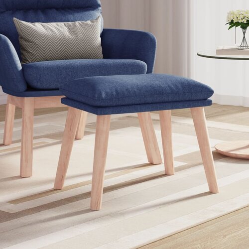 vidaXL stolček za noge moder 45x29,5x39 cm blago Cene