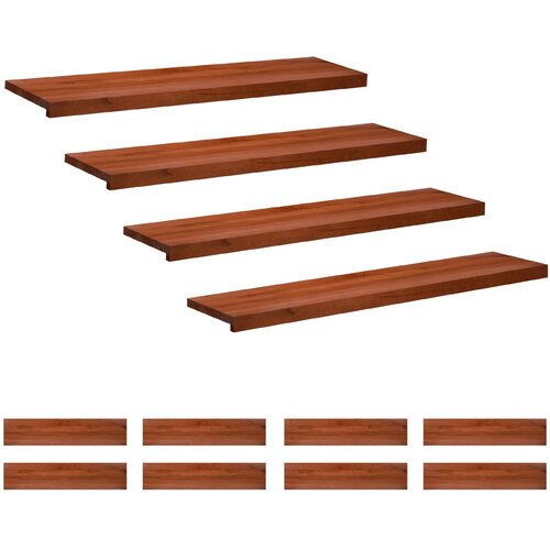 Step treads 12 kom. 110 x 30 x 2 cm Smeđa Čvrsto drvo bukve Cijene