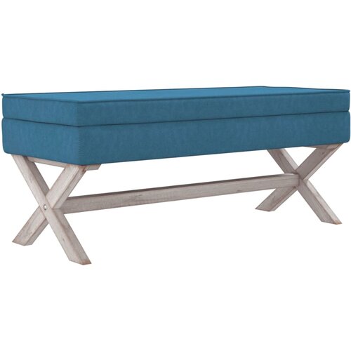 vidaXL Stolček s prostorom za shranjevanje moder 110x45x49 cm žamet, (20766913) Cene