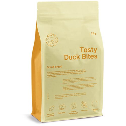 Buddy Pet Foods Tasty Duck Bites - hrana za male pse sa pačetinom (2kg, 5kg) 2kg Slike