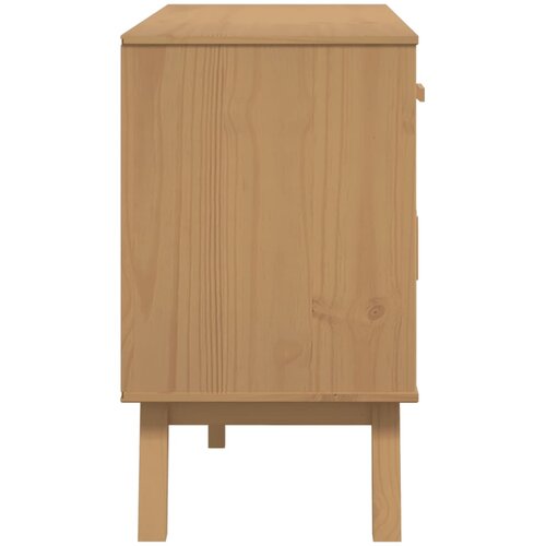  Komoda OLDEN smeđa 114 x 43 x 73,5 cm od masivne borovine Slike