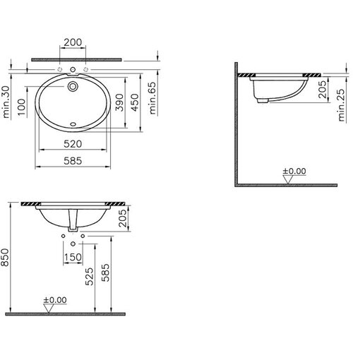 Vitra s20 52 podgradni lavabo 6069B003-0012 Slike