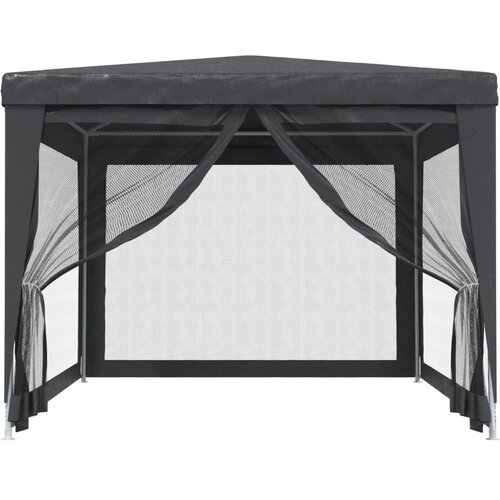  za zabave s 4 mrežasta bočna zida antracit 3 x 4 m HDPE Slike