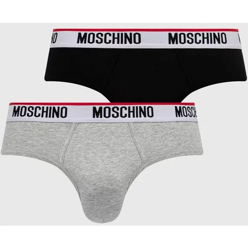 Moschino Underwear Slip gaćice 2-pack za muškarce, boja: siva, 241V1A13924300