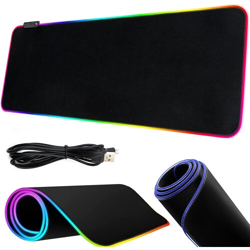  Osvijetljena LED RGB računalna podloga za mi&amp;scaron; i tipkovnicu 80x30cm Slike