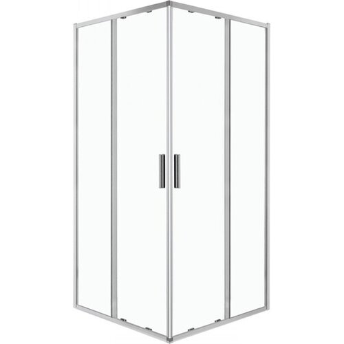 Kerra kotna tu&scaron; kabina Solid SQ 100, krom, 100x100x195 cm Cene