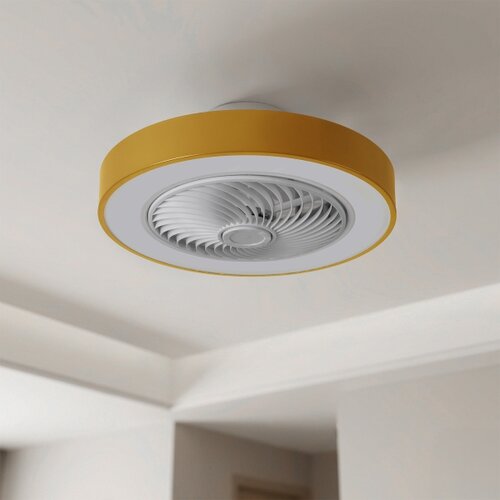  Brilagi - LED prigu&amp;scaron;iva svetiljka sa ventilatorom LED/38W/230V prečnik 50 cm zlatna + daljinski upravljač Slike