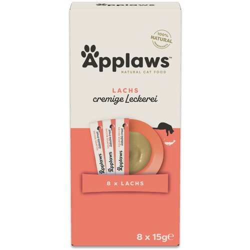 Applaws Creamy Treat 8 x 15 g - Losos Slike