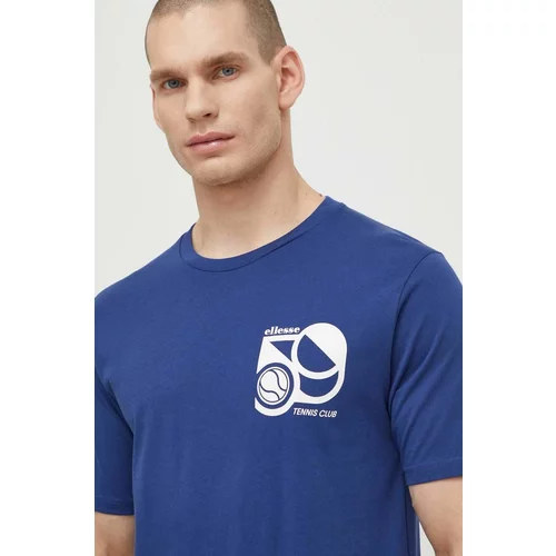 Ellesse Bombažna kratka majica Sport Club T-Shirt moška, mornarsko modra barva, SHV20273