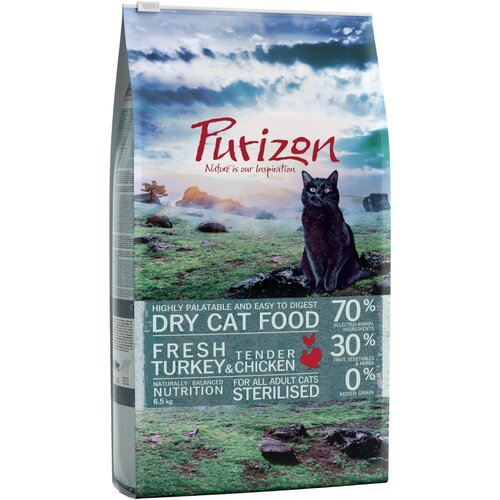Purizon Sterilised Adult puran &amp;amp; pi&amp;scaron;čanec - brez žit - 6,5 kg Slike