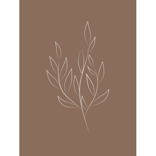 Venture Home poster Drawed Leaf 30 × 40 cm, smeđi Cene