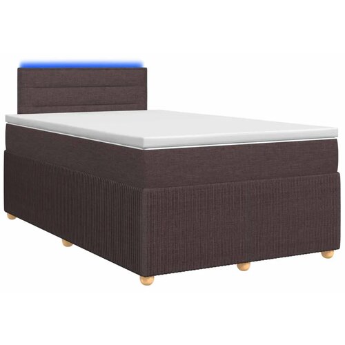  Boxspring krevet s madracem Tamno smeđa 120 x 200 cm Tkanina - Tamno smeđa 120 x 200 cm Dizajn linija Slike