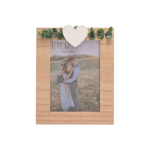 Widdop & Co. Love Story - Foto ram - Love Story, Rustic with Heart and Leaves, 13x18cm Cene