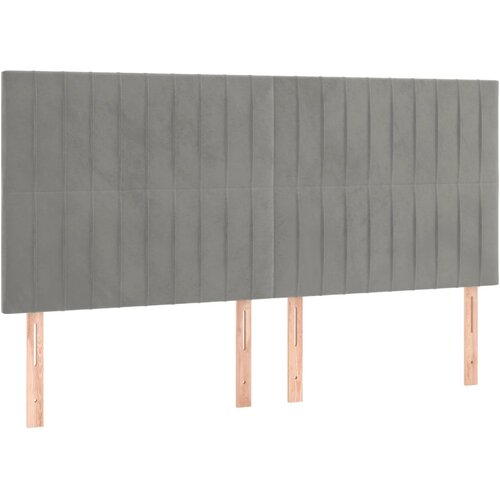  Uzglavlje svijetlosivo 160x5x118/128 cm bar&amp;scaron;unasto Slike