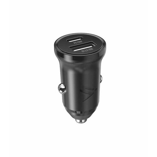 Swissten iPEAX auto punjač CL-04, PD, 30W, USB-C + USB-A CRNI Slike