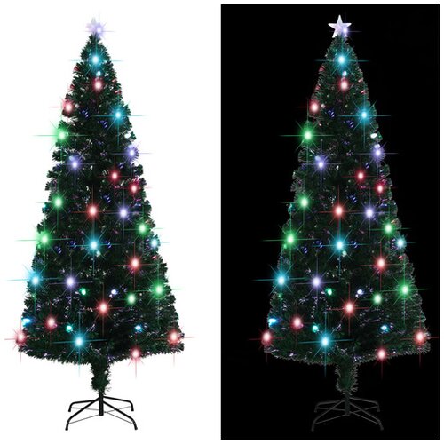  Umjetno božićno drvce sa stalkom LED 210 cm optička vlakna Cijene