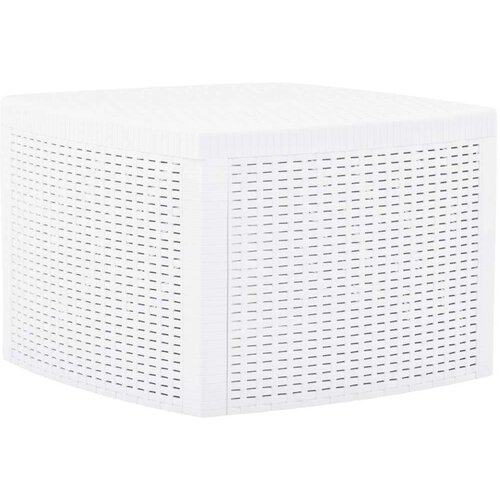 VidaXL Bočni stol bijeli 54 x 54 x 36,5 cm plastični Slike