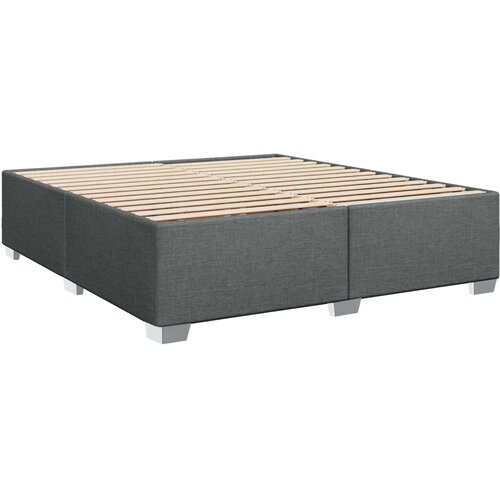  Boxspring krevet s madracem Tamnosiva 200 x 200 cm Tkanina Slike
