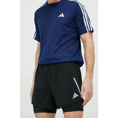 Adidas Kratke hlače za tek Designed for Running moške, črna barva