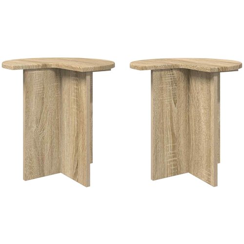  Bocni stol 2 pcs Hrast sonoma &Oslash; 39 x 38 cm Konstruirano drvo Cijene