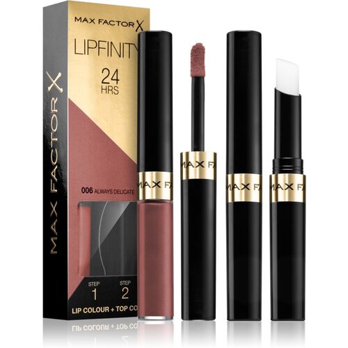 Max Factor Lipfinity 24HRS dolgoobstojna šminka z balzamom za nego ustnic 4,2 g odtenek 006 Always Delicate za ženske Cene