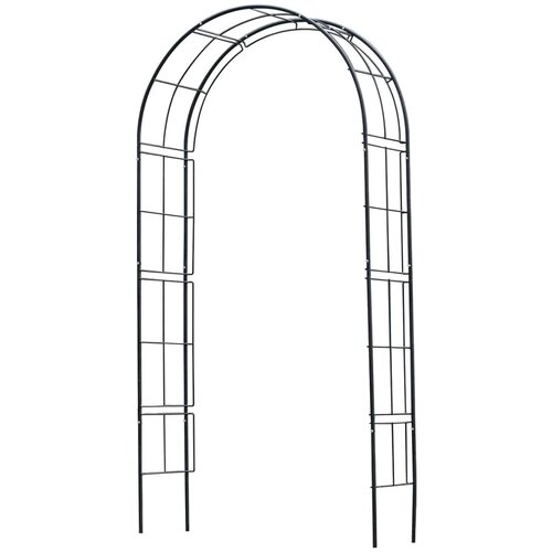 Nature Vrtni luk metalni 229 x 38 x 113 cm crni Slike