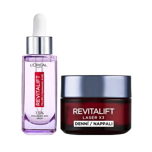 L'Oréal Paris Revitalift Filler HA 1,5% Set serum za lice 30 ml + dnevna krema za lice 50 ml za ženske