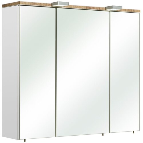 Pelipal Bela stenska kopalniška omarica z ogledalom 80x70 cm Set 931 - Pelipal Cene