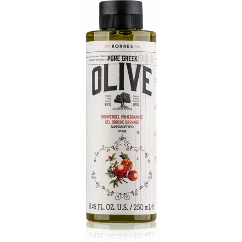 Korres Pure Greek Olive & Pomegranate poživitveni gel za prhanje 250 ml