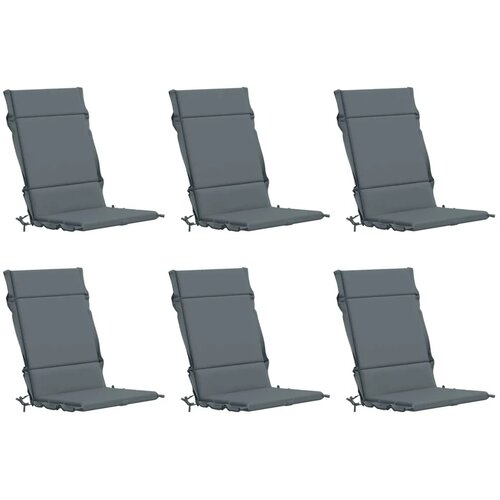  Jastuk za stolac s visokim naslonom GEMERT 6 kom. - Plava (melange) 120 x 50 x 3 cm 6 Slike