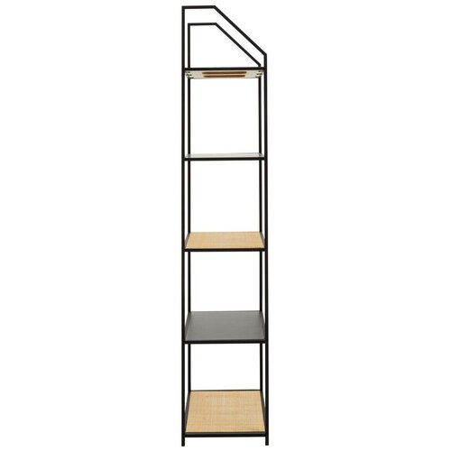Premier Housewares Črn/v naravni barvi kovinski regal 61x179x34 cm Depok &amp;ndash; Slike
