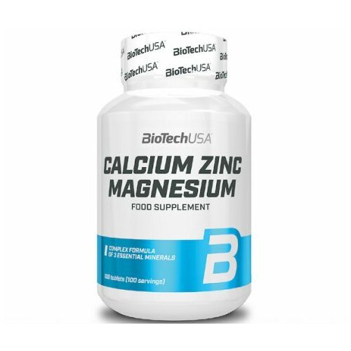 Biotechusa calcium zinc magnesium - 100 tabl Slike