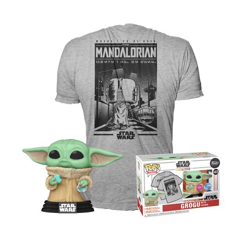 Funko POP & TEE: MANDO - GROGU W/COOKIE Cene