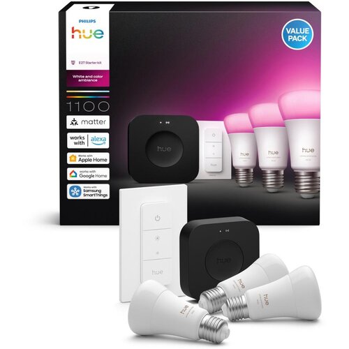 Philips početni komplet  hue waca 3xE27/8,1W 1000-2000K + uređaj za povezivanje Cene